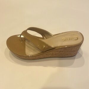 Size 9 Wedge sandle, cork bottom platform